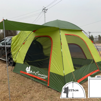 5-ти местная кемпинговая шатер палатка  Mircamping 1900 с укрытием тентом для автомобиля