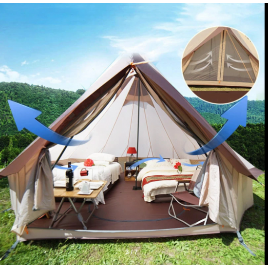 Палатка Юрта для кемпинга и пикников Размером 4х4 м Terbo Mir & Camping 2-907-8 W Палатка Юрта для кемпинга и пикников Размером 4х4 м Terbo Mir & Camping 2-907-8 W фото