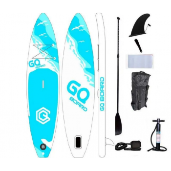 Надувная SUP-доска (SUP board) GQ-SW 11'0" c веслом и насосом / двухслойный /335х81х15 см 