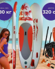 Сапборд двухслойный Walaw 320х82х15 красный