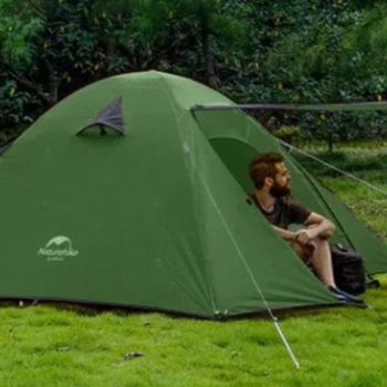 Палатка профессиональная Naturehike P-Series 2-местная, алюминиевый каркас, зеленая