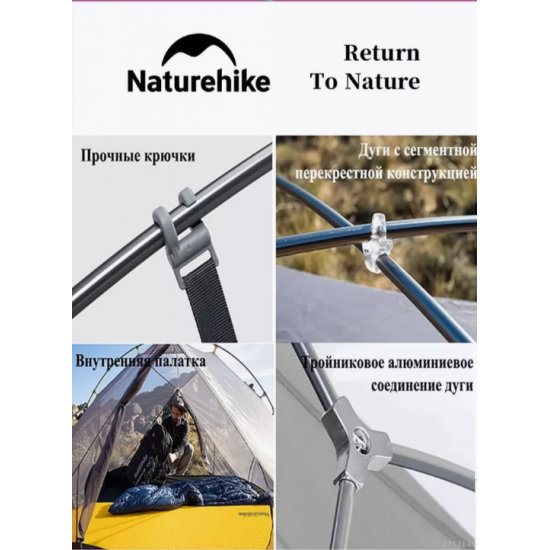 Профессиональная летняя палатка Naturehike Mongar 20D для кемпинга и отдыха на природе Профессиональная летняя палатка Naturehike Mongar 20D для кемпинга и отдыха на природе фото