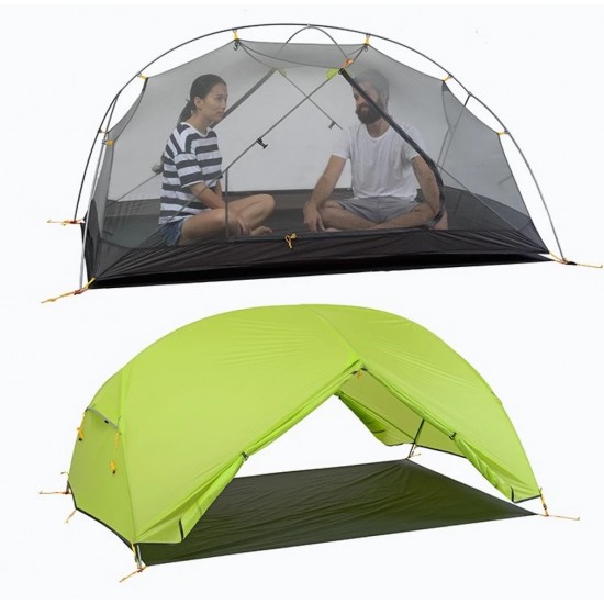 Двухместная палатка Naturehike Mongar профессиональная двухслойная для туризма и отдыха на природе Двухместная палатка Naturehike Mongar NH17T007-M легкая двухслойная для туризма и отдыха на природе фотография