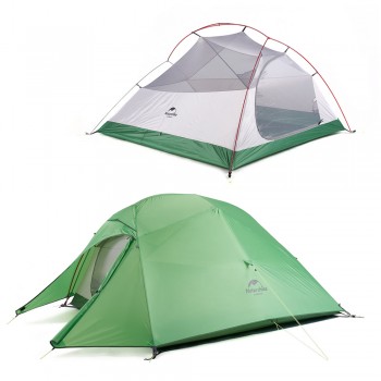 3-местная палатка Naturehike Cloud Up 3 210T с ковриком (зеленная)