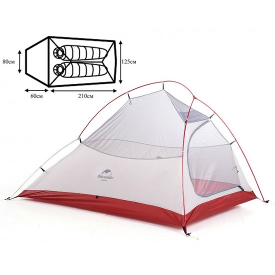 Двухместная туристическая палатка Naturehike Сloud up up 2 210T green для кемпинга Двухместная туристическая палатка Naturehike Сloud up up 2 210T green для кемпинга фото