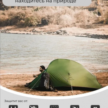 Двухместная туристическая палатка Naturehike Сloud up up 2 210T green для кемпинга