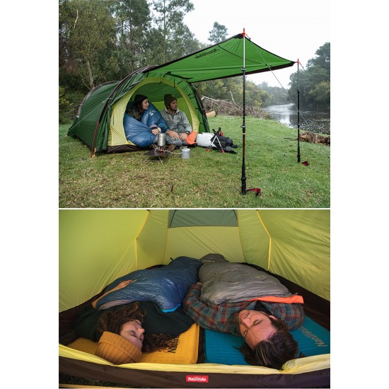 Палатка 2-местная Naturehike Сloud Tunnel NH20ZP006, 20D , алюминий каркас, навес на стойках, цвет зеленый Палатка 2-местная Naturehike Сloud Tunnel NH20ZP006, 20D , алюминий каркас, навес на стойках, цвет зеленый фото