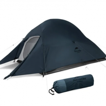 Палатка 1-местная Naturehike сверхлегкая Сloud Up Ultra-Light 1 NH18T010-T с ковриком, алюминиевый каркас, цвет сини вес 1,5 кг
