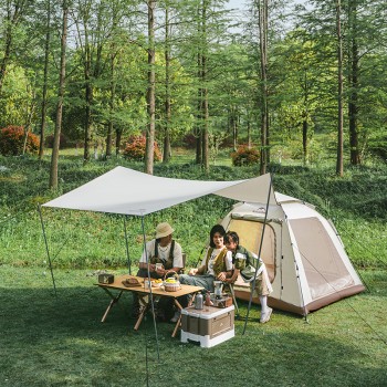 3-местная автоматическая палатка с навесом Naturehike Ango Picnic туристическая для кемпинга, трекинговая профессиональная 