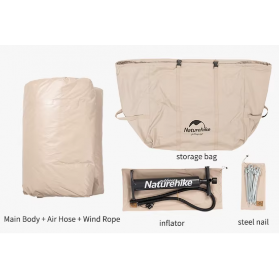 Надувная 6-местная палатка Naturehike Extend Air для кемпинговая для туризма и отдыха, цвет песочный Надувная 6-местная палатка Naturehike Extend Air для кемпинговая фото