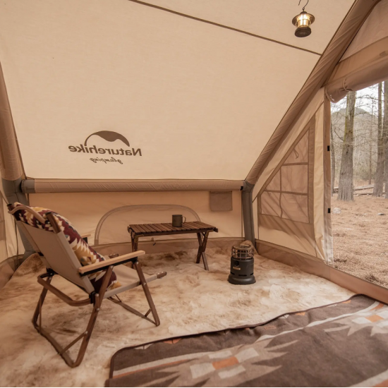 Надувная 6-местная палатка Naturehike Extend Air для кемпинговая для туризма и отдыха, цвет песочный Надувная 6-местная палатка Naturehike Extend Air для кемпинговая фото