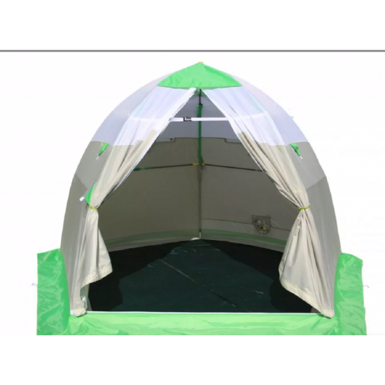 Зимняя палатка ЛОТОС 3С (цвет салатовый) с каркасом из стеклокомпозита Л3-С12 Зимняя палатка ЛОТОС 3С (цвет салатовый) с каркасом из стеклокомпозита Л3-С12 фотография