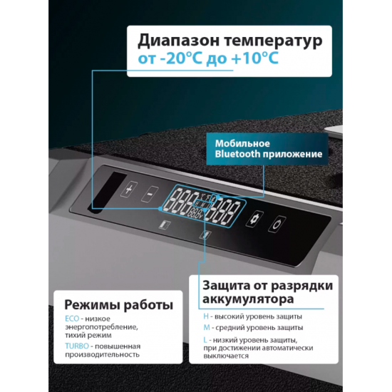 Автохолодильник компрессорный Apicool TWW45 (45л) 12-220V, двухкамерный, на колесах Автохолодильник компрессорный Apicool TWW45 (45л) 12-220V, двухкамерный, на колесах фото