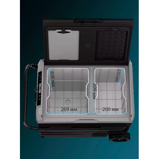 Автохолодильник компрессорный Apicool TWW45 (45л) 12-220V, двухкамерный, на колесах Автохолодильник компрессорный Apicool TWW45 (45л) 12-220V, двухкамерный, на колесах фото