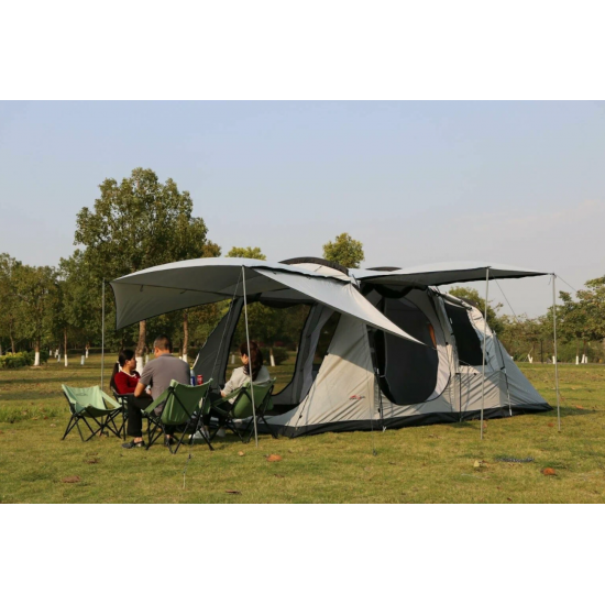 Палатка CoolWalk 5248-Р 510х290х200см, 12 мест, 2 комнаты с навесом фото