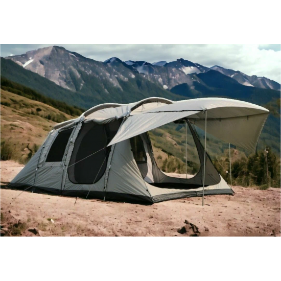 Палатка CoolWalk 5248-Р 510х290х200см, 12 мест, 2 комнаты с навесом фото
