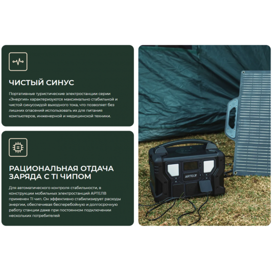 Портативное зарядное устройство - электростанция ARTELV 300 Вт 220V/50Hz фото