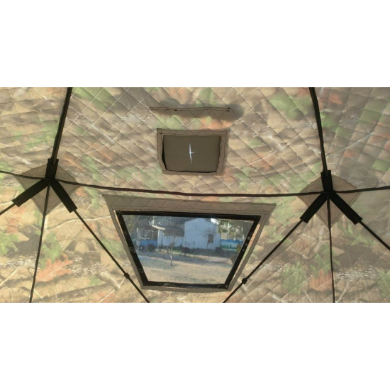 Зимняя палатка Terbo & MirCamping (камуфляж) — мобильная баня и уютный дом для рыбака фото