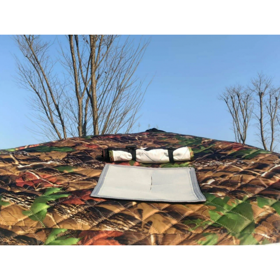 Зимняя палатка Terbo & MirCamping (камуфляж) — мобильная баня и уютный дом для рыбака фото