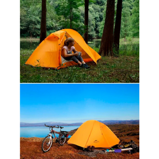 Палатка Naturehike Cycling (Spider) Si 1-местная, алюминиевый каркас, сверхлегкая, оранжевая