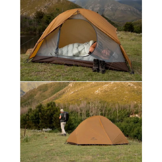 Палатка Naturehike Cycling Si 1-местная, алюминиевый каркас, сверхлегкая, янтарная