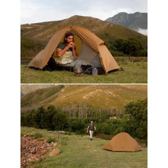 Палатка Naturehike Cycling Si 1-местная, алюминиевый каркас, сверхлегкая, янтарная
