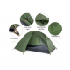 Палатка Naturehike Cycling (Spider) Si 1-местная, алюминиевый каркас, сверхлегкая, зеленая