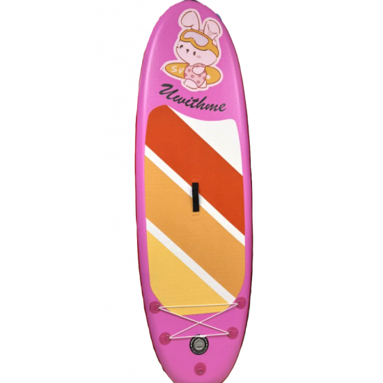 Детский надувной SUP-борд RABBIT 240x78x15 см | Легкий и безопасный | Комплект (весло, насос, рюкзак) фото