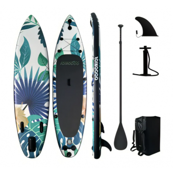 Надувная SUP-доска 320×81×15 см | Грузоподъемность 200 кг | 3 плавника | Полный комплект