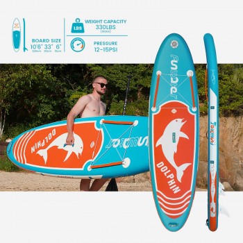 Надувная SUP-доска 320×83×15 см | Грузоподъемность 150 кг | 3 плавника | Комплект для активного отдыха