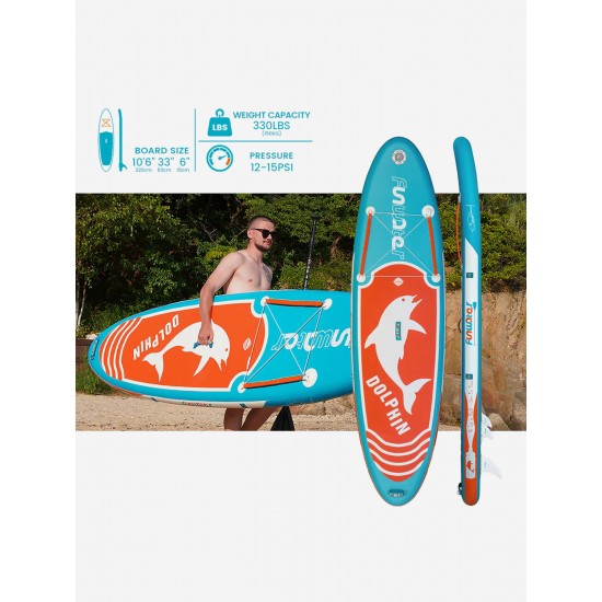 Надувная SUP-доска 320×83×15 см | Грузоподъемность 150 кг | 3 плавника | Комплект для активного отдыха фото