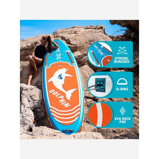 Надувная SUP-доска 320×83×15 см | Грузоподъемность 150 кг | 3 плавника | Комплект для активного отдыха фото