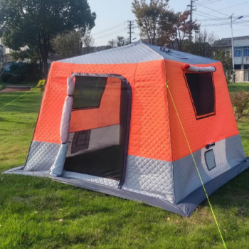 4-местная зимняя палатка MirCamping 2025 | 3-слойная конструкция | Быстрая сборка | Для рыбалки и мобильной бани