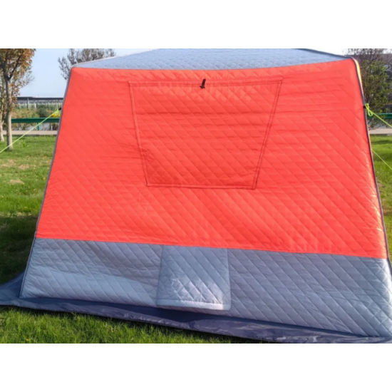 4-местная зимняя палатка 240×240×205 см | 3-слойная конструкция | Быстрая сборка | Для рыбалки и мобильной бани фото