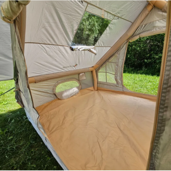 Надувная палатка Terbo CW 4060-6 с навесом 410х300х200 см двухслойная, быстросборная для кемпинга и отдыха фото