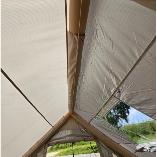 Надувная палатка Terbo CW 4060-6 с навесом 410х300х200 см двухслойная, быстросборная для кемпинга и отдыха фото