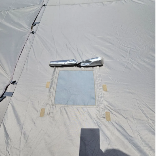 Надувная палатка Terbo CW 4060-6 с навесом 410х300х200 см двухслойная, быстросборная для кемпинга и отдыха фото