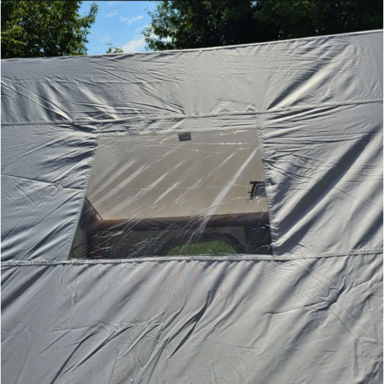 Надувная палатка Terbo CW 4060-6 с навесом 410х300х200 см двухслойная, быстросборная для кемпинга и отдыха фото