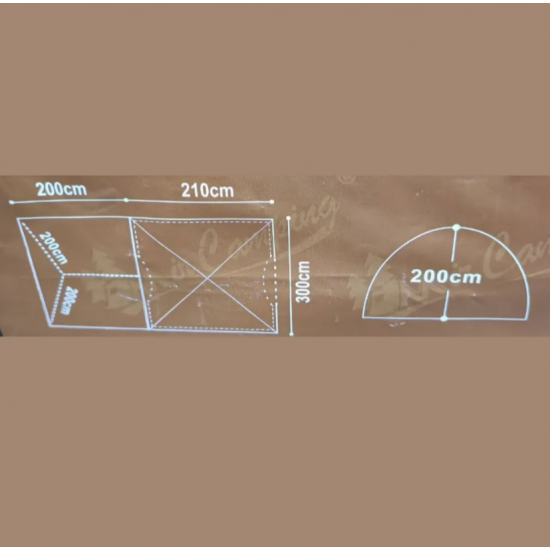 Надувная палатка Terbo CW 4060-6 с навесом 410х300х200 см двухслойная, быстросборная для кемпинга и отдыха фото