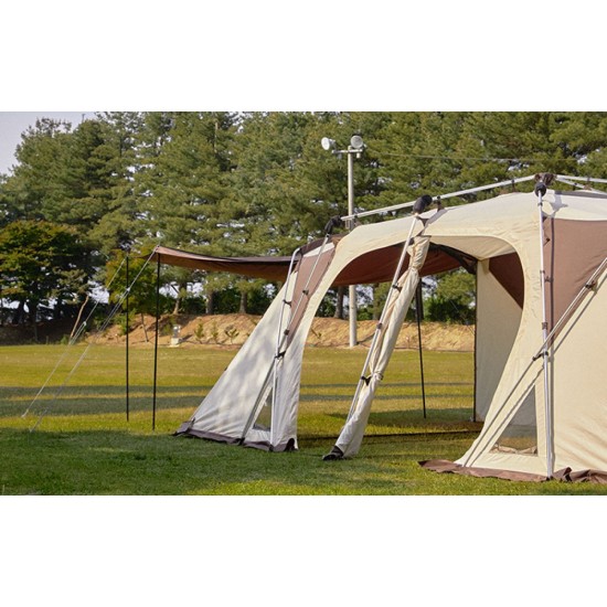 Туристическая палатка 8-местная двухслойная с тамбуром фото