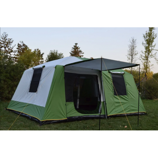 Двухкомнатная палатка-зал с тамбуром и двумя входами фото