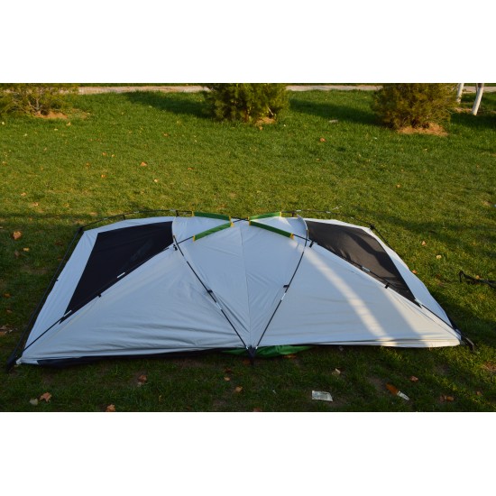 Двухкомнатная палатка-зал с тамбуром и двумя входами фото