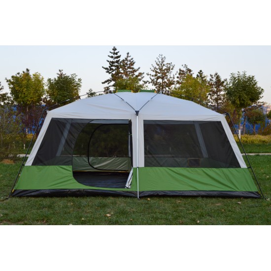 Двухкомнатная палатка-зал с тамбуром и двумя входами фото
