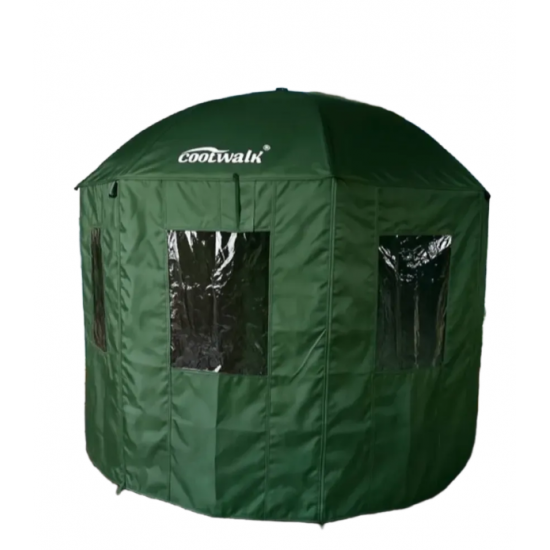 Зонт для карповой рыбалки Coolwalk 220см с навесными стенками 2090 фото