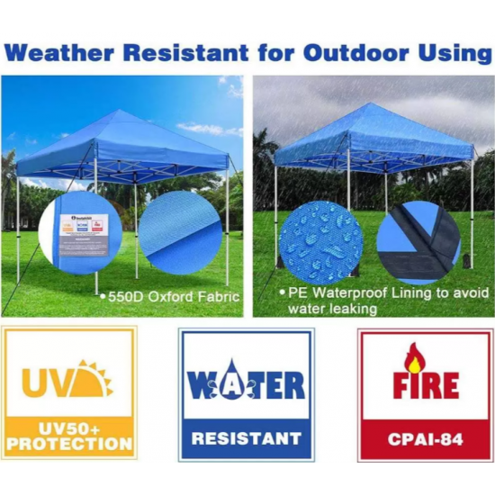 Садовый шатер 6603 CW тент/навес для дачи и кемпинга 300х300х220 см фото