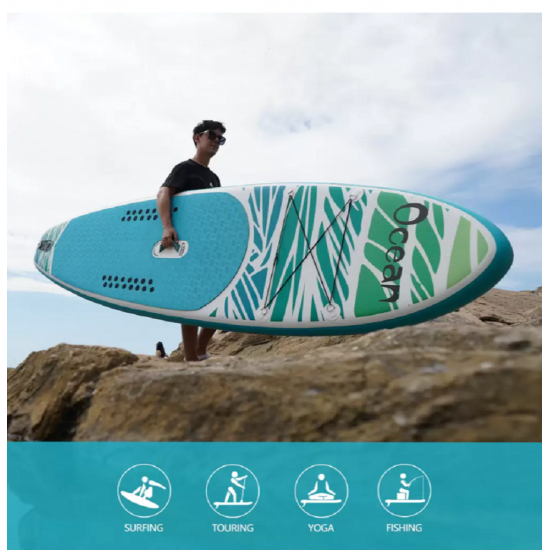 SUP-борд FAYEAN OCEAN 10.6, двухслойный, цвет голубой, белый фото