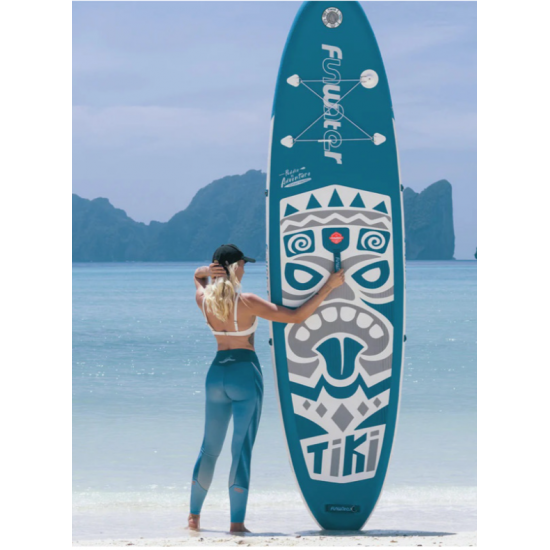 Сапборд FanWater Tiki new white blue 320x84x15 см фото