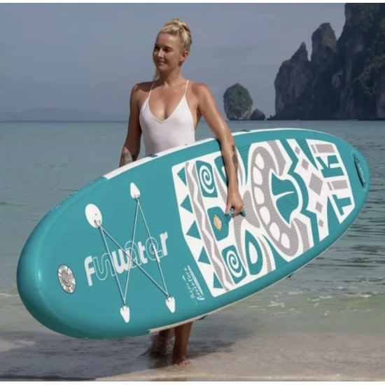 Сапборд FanWater Tiki new white blue 320x84x15 см фото