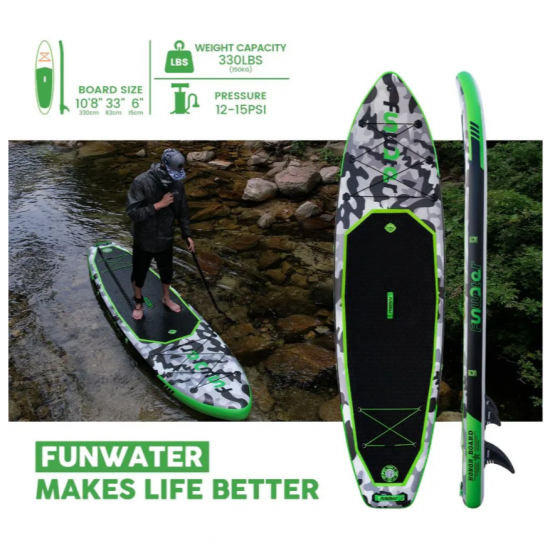 SUP-борд Tech Team САП доска надувная FunWater 335x83x15 см Нonor фото