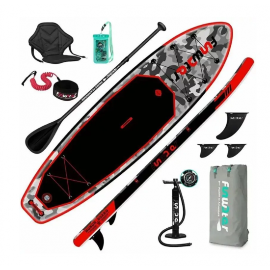 SUP-борд Tech Team САП доска надувная FunWater 335x83x15 см Нonor red фото